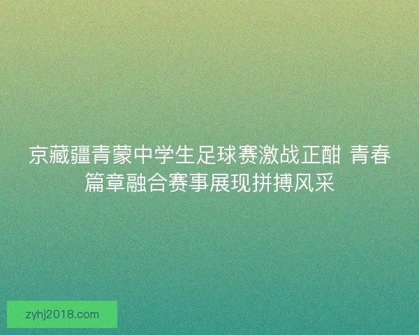京藏疆青蒙中学生足球赛激战正酣 青春篇章融合赛事展现拼搏风采